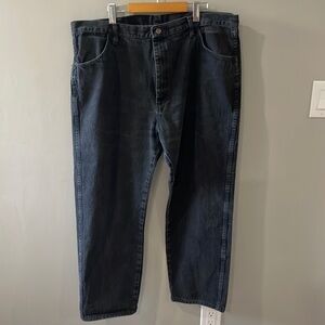 Mens Rustler Jeans Black Size 42x32